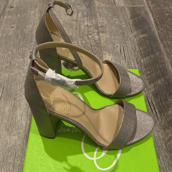 Sam Edelman Pewter Metallic Heels - Picture 4 of 6